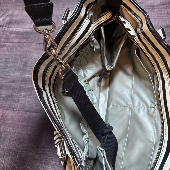 Kate Spade Black and Cream Striped Diaper Bag - Picture 7 of 15